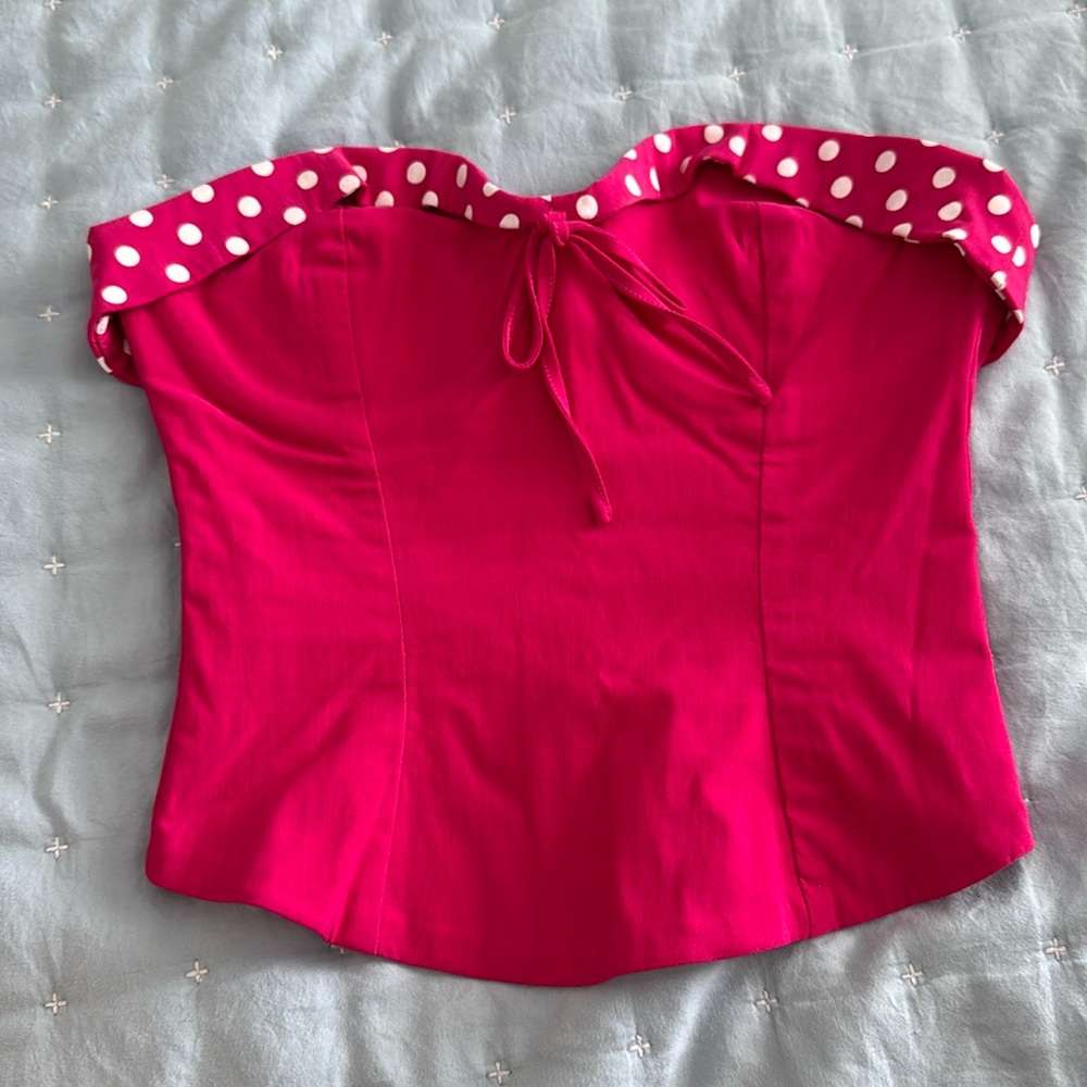 I.Am.GIA corset top with polka dots size S